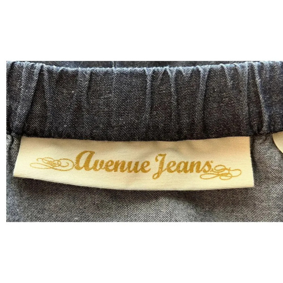Avenue Jeans Womens 14/16 Blue Jean Elastic Waist HOBO/Cottage core Skirt - Picture 7 of 10